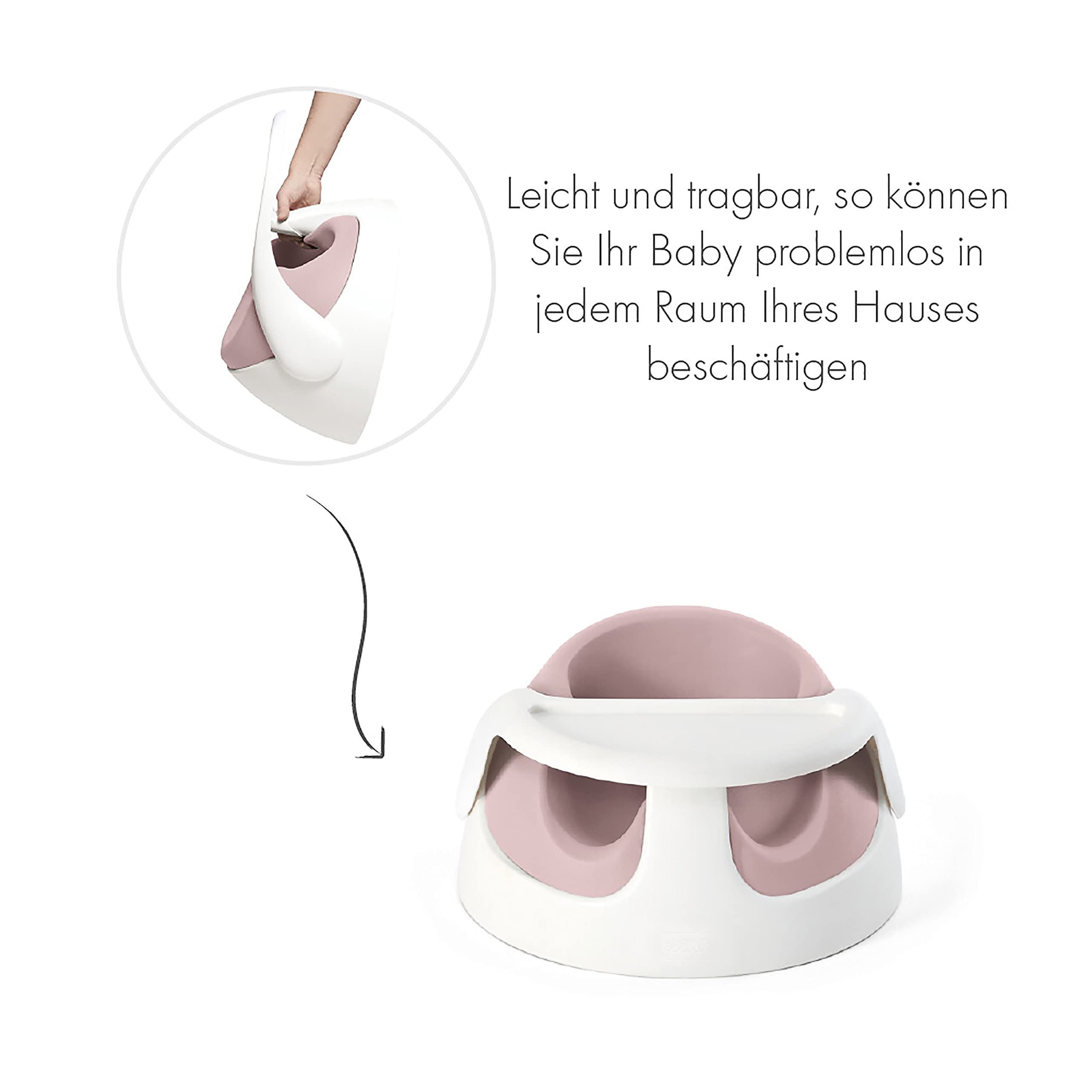 Mamas & Papas Baby Snug Sitz und Aktivitätsbrettchen mit verstellbaren Funktionen, Stützfunktion, Stabil und leicht zu reinigen, Pastell (Rosa)