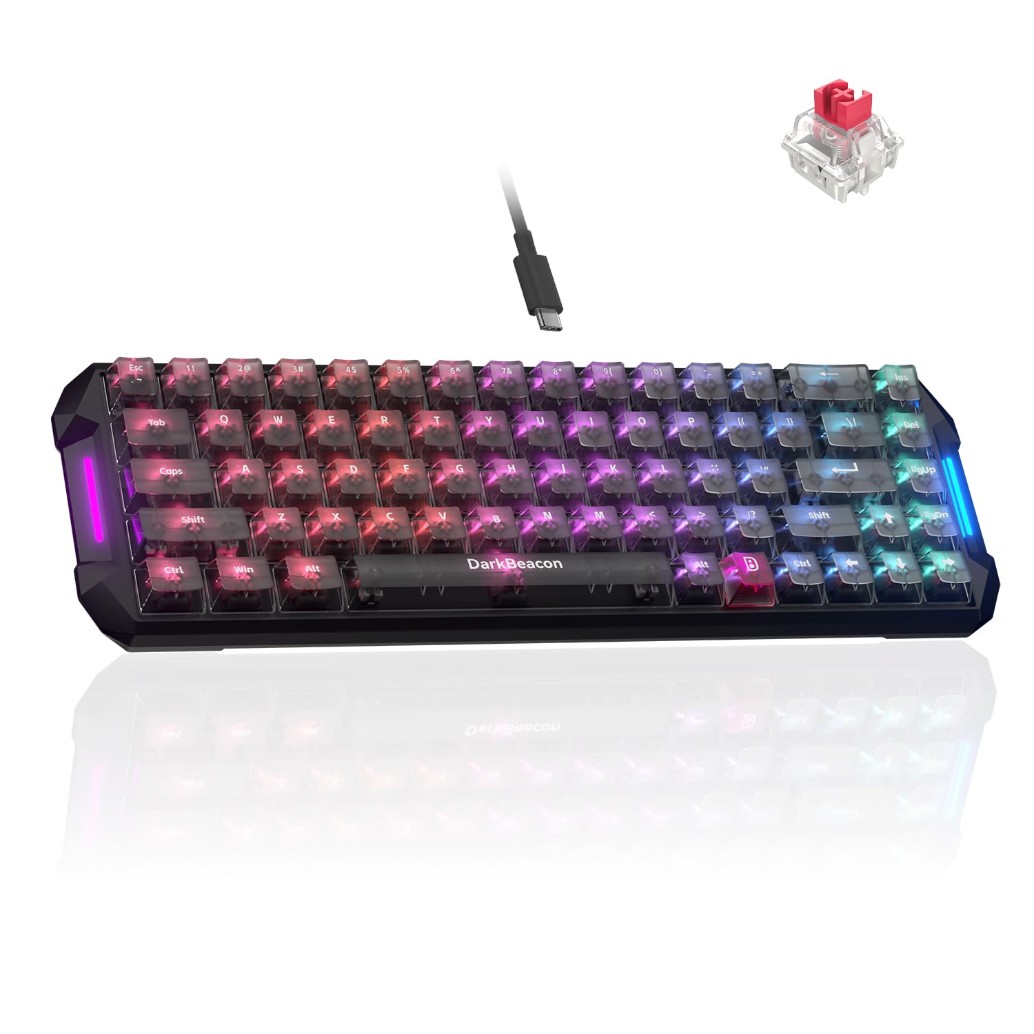Amazon | 【HE磁気スイッチ搭載】DarkBeacon Flux68 有線ゲーミング