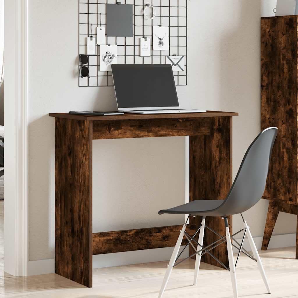 Scrivania affumicatura 80 x 40 x 75 cm, materiale in legno, robusto computer desk per casa, ufficio, design moderno, versatile
