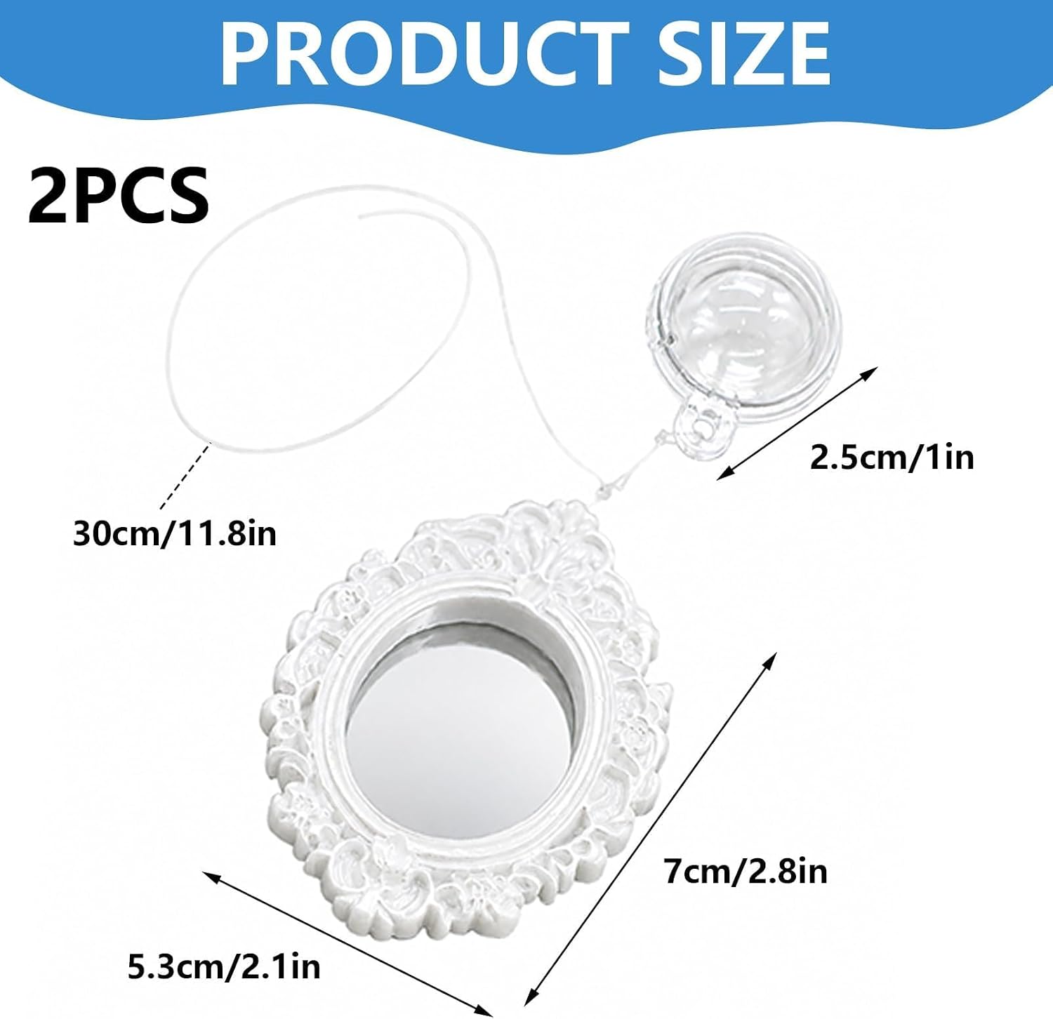 2 Pcs Betta Mirror Floating Aquarium Decor Training Fish Tank Accessories image 2