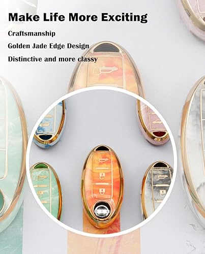 Miniatura 5 de ontto Funda para llave de coche de Nissan con protección completa, Azul