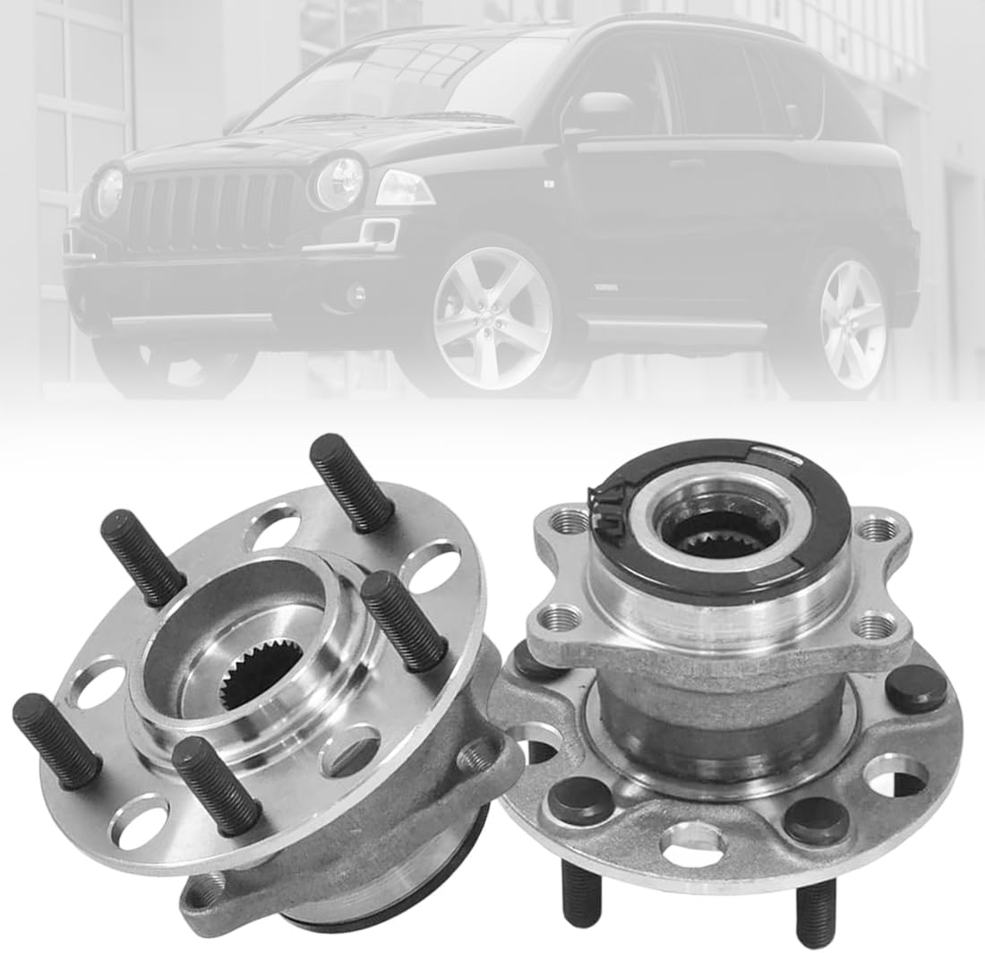(2PCS) Rear Wheel Hub & Bearing Assembly 5-Lug w/ABS – FIT 2007–2017 Jeep Compass Patriot, 2007–2008 Dodge Caliber – Replace 512333 – Autoround