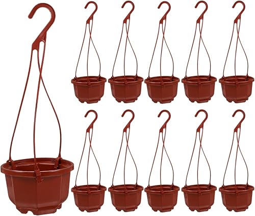 DOITOOL 15 juegos de macetas colgantes de plástico, macetas colgantes pequeñas para orquídeas para plantas de interior al aire libre y decoración
