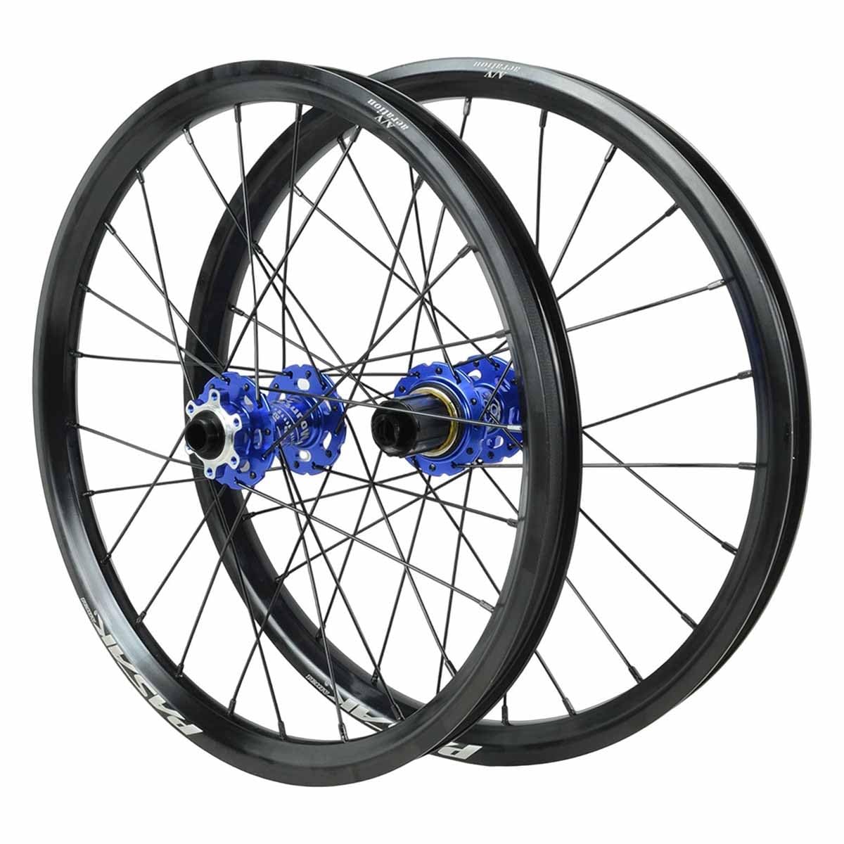 20Zoll Faltrad-Laufradsatz Steckachse Vorderrad 100x12/15mm Hinterrad 142x12mm Aluminiumlegierung Fahrradfelgen Vorne 2 Hinten 4 Lager Nabe, HG 8–12 Gänge Kassetten