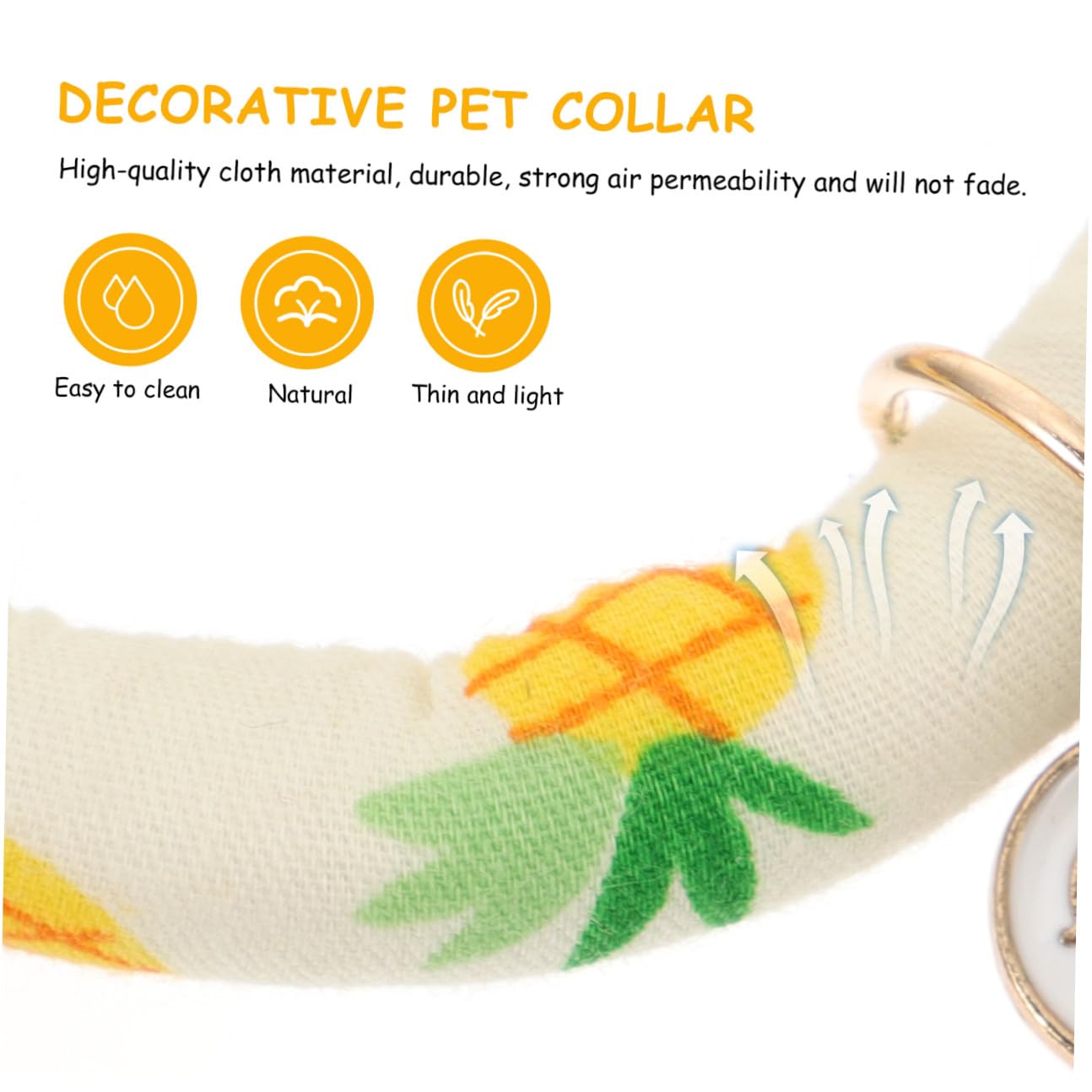Kisangel 6piezas Collar Ajustable para Mascotas Diseño De Conejo y Patrón De Frutas Collar De Seguridad para Gatos y Conejos Llamador Estilo Chic y Atractivos