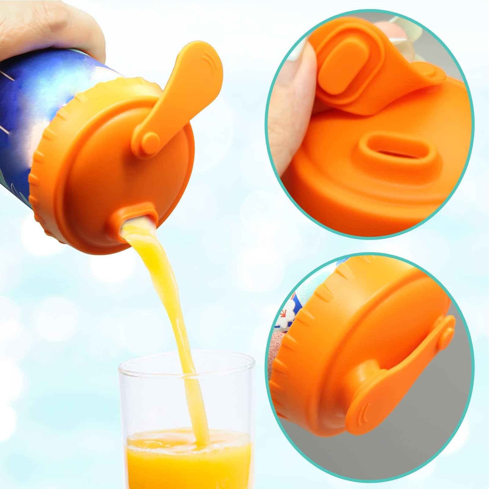 6pcs Couvercle Canette Soda En Silicone, Dont 3 Avec Trou