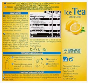 Ice Tea Lemon Flavour, Refreshing Iced Tea Drink, pack of 5