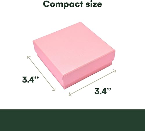 Miniatura 3 de Dawhud Direct Joyero de regalo (paquete de 6) Cajas pequeñas de cartón para joyas, embalaje para aretes, pulseras, collares, relojes, caja de