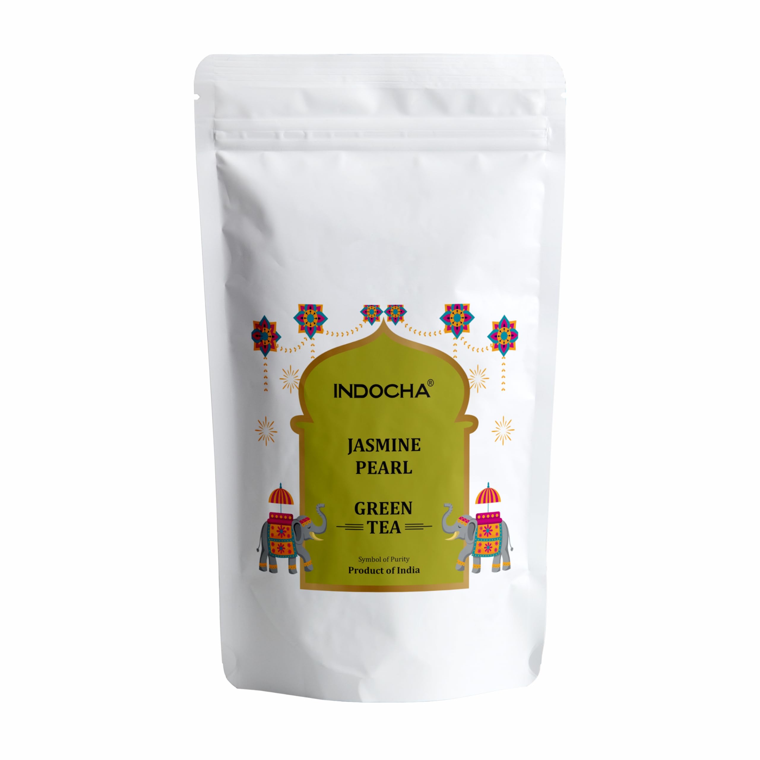 INDOCHA Jasmine Pearl Green Tea | 50g | Makes 25 Cups | Imported & Hand Rolled | Rich in Anti-oxidants & Helps in Weight Loss | Calming and Soothing | Stress Relief & Complete Detox Tea | (B09ZYRNBJH) Amazon Price History, Amazon Price Tracker