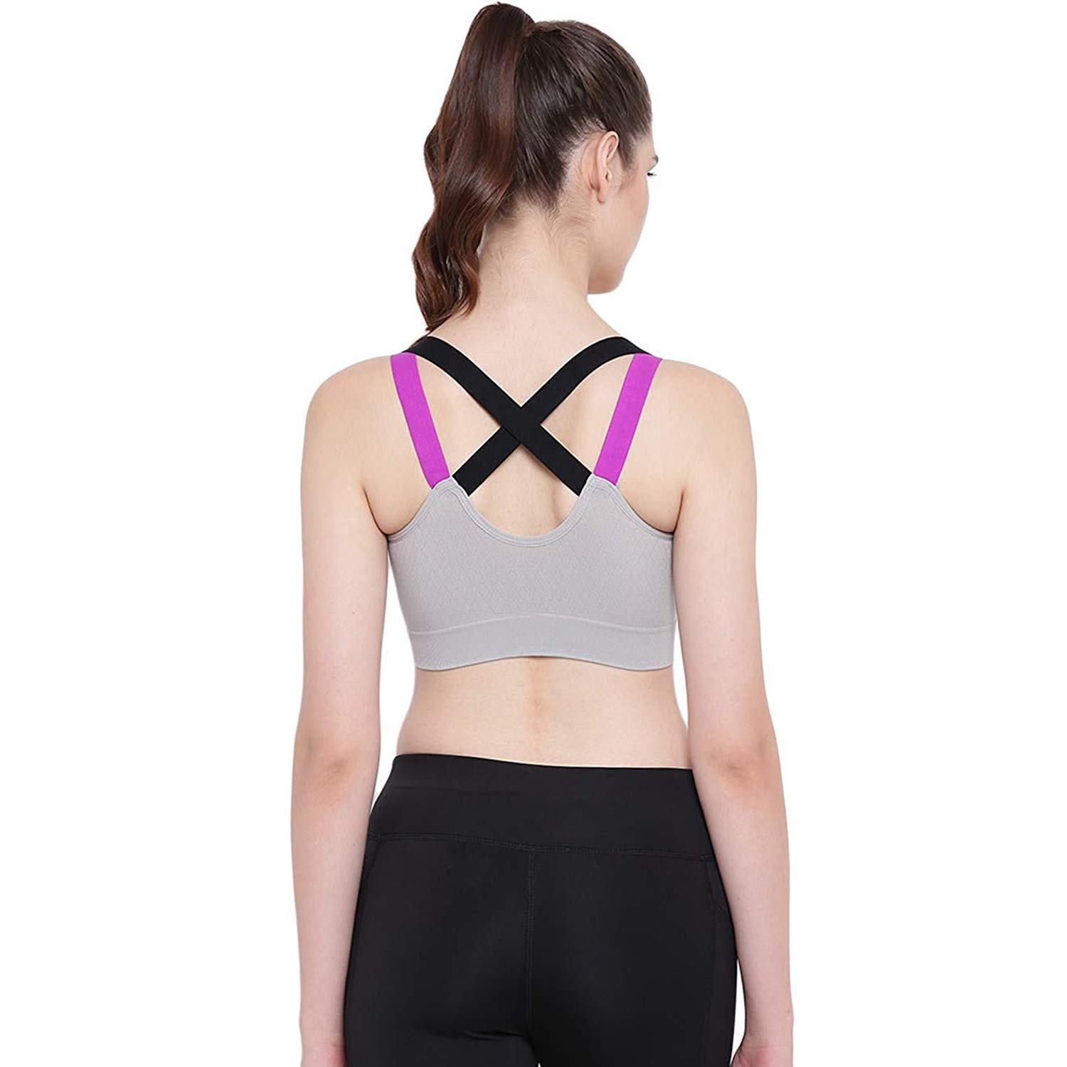 Women's Removable Padded Non Wired Sports Bra for Gym (Workout, Aerobic, Yoga, Dancing, Sports) for Womens/Girls (Free Size Comfortable for 30 to 36 Bust Size)-picture-34