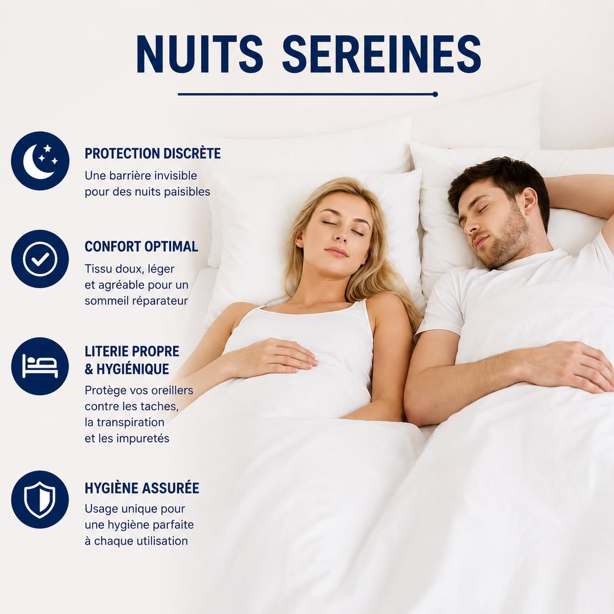 Protège-Oreiller 60x60 cm – Lot de 50 Taies Jetables – Housse de Protection Coussin à Usage Unique – Hygiène Literie – Idéal Campings, Hôtels, Gîtes & Locations Saisonnières