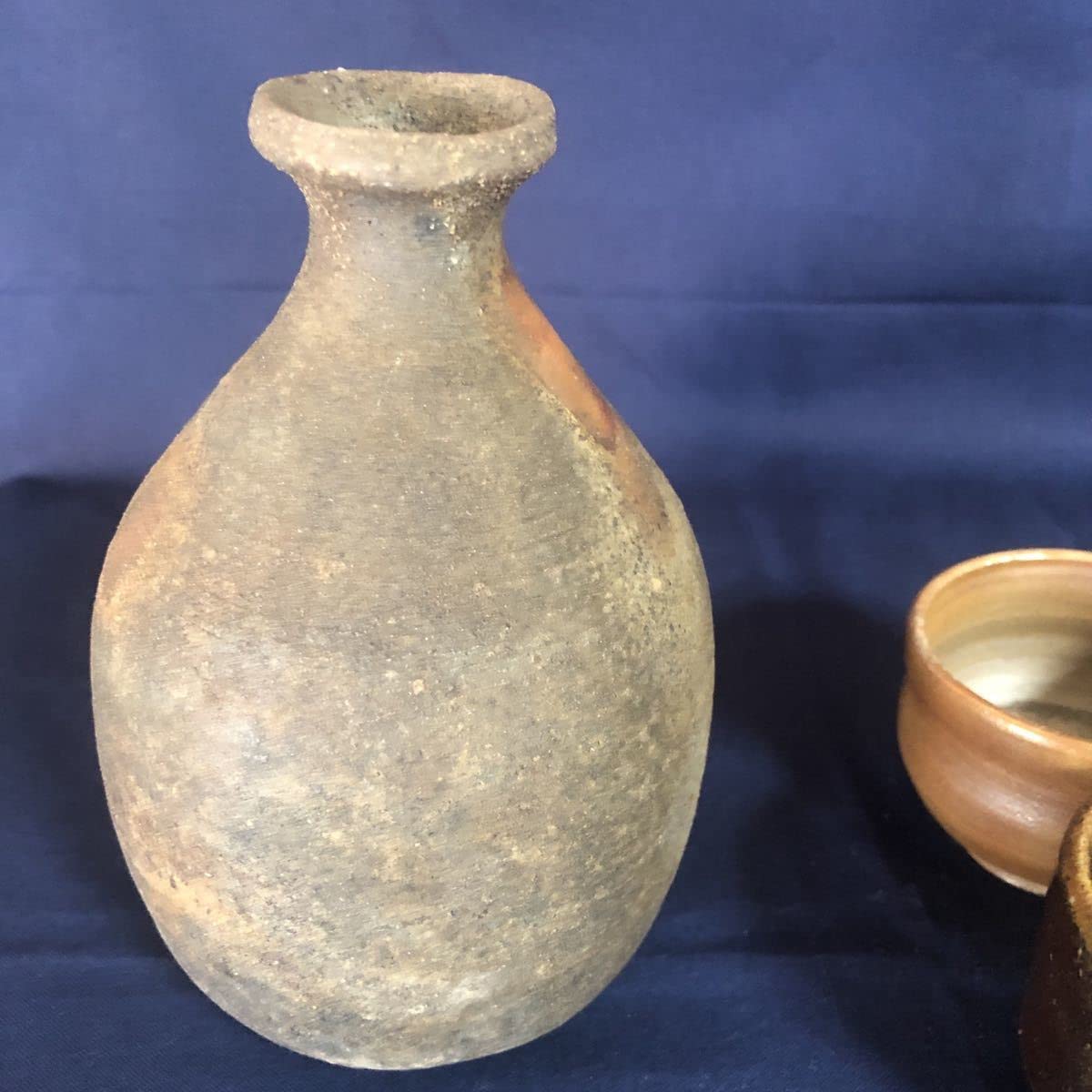 Amazon | 備前焼 徳利 ぐい呑セット 西墻邦雄 酒器 ぐい呑 徳利 | ノー