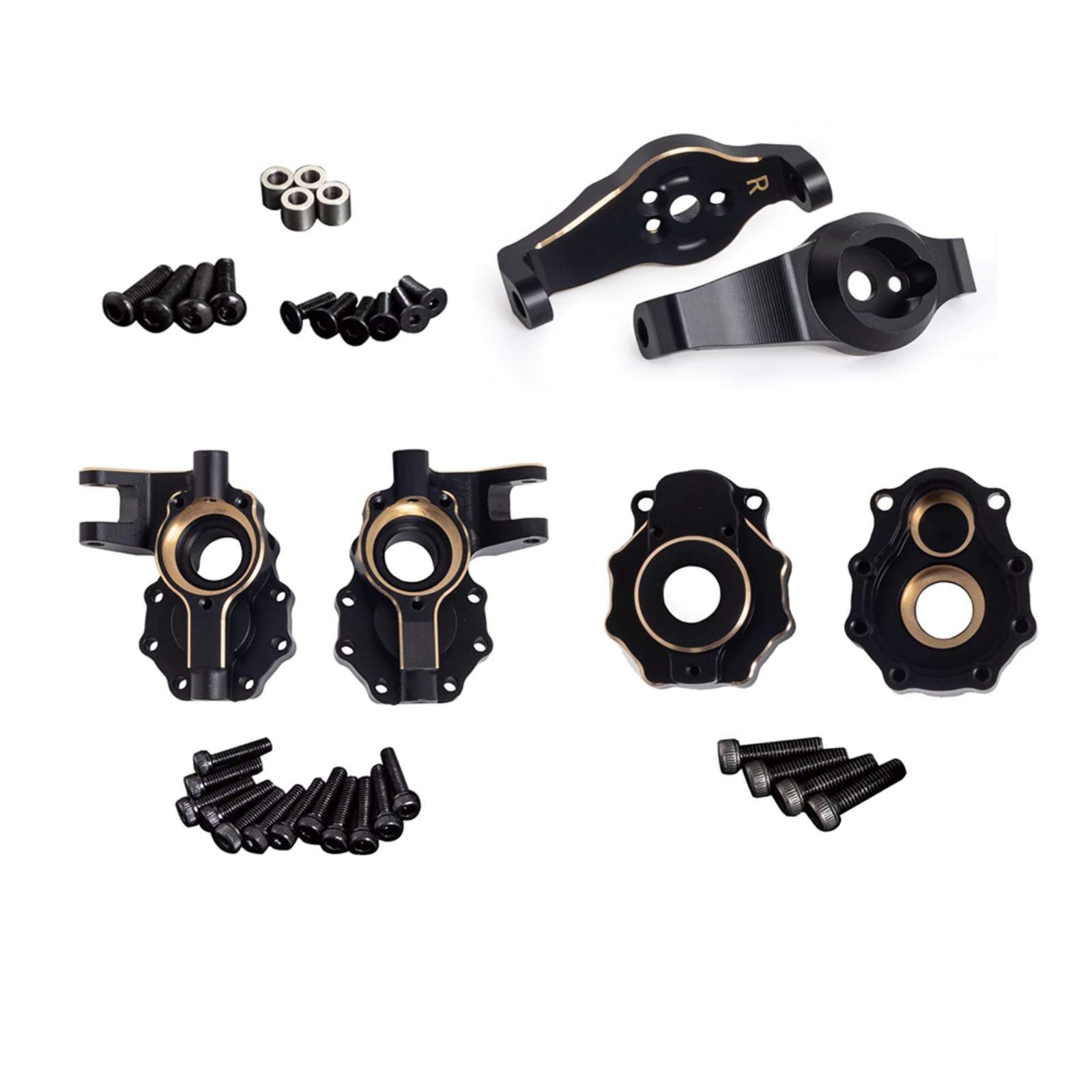 Levigo Kit de mise à niveau RC en laiton 6 pièces pour traxas TRX4 TRX6 1/10