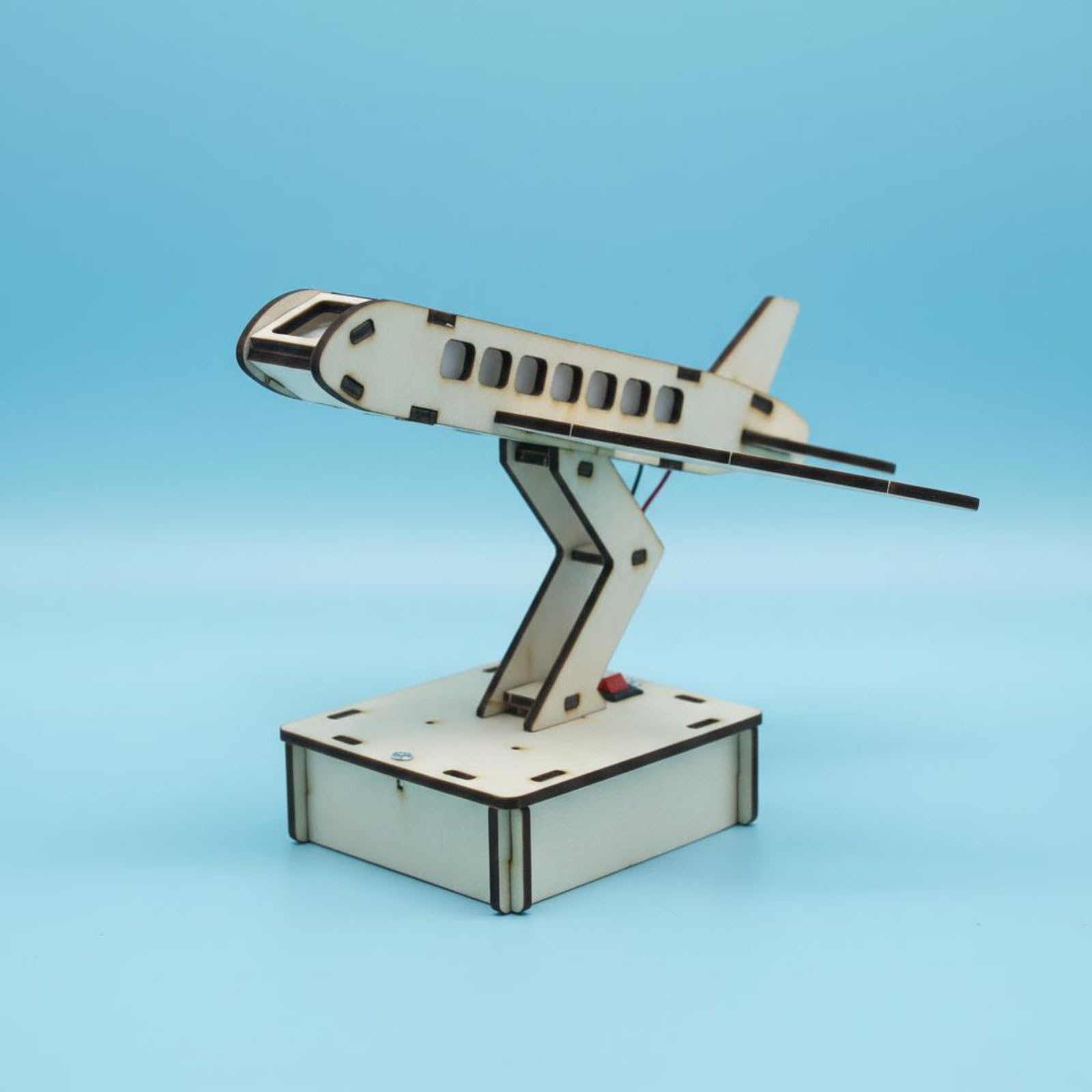 MagiDeal Modello Aereo in Legno Kit Modello Aereo Set Assemblaggio Giocattolo Educativo Progetto Scientifico Pezzi Tagliati con Precisione Montaggio Pulito