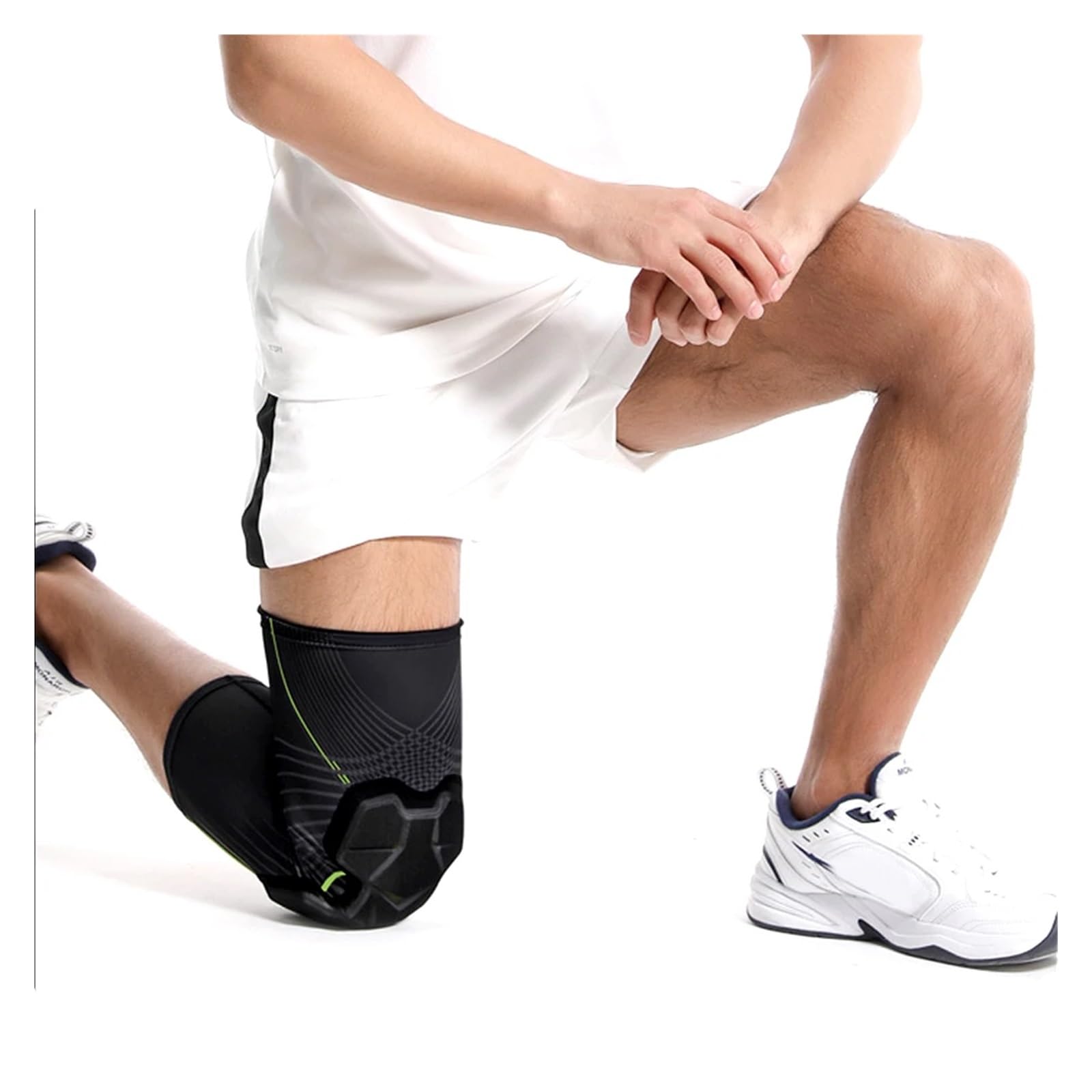 Ginocchiere Supporto for ginocchio antiurto Attrezzatura sportiva protettiva Ginocchiere for gambe da palestra Fasciatura traspirante Ginocchiera basket(2 PCS Black Blue,XXL)