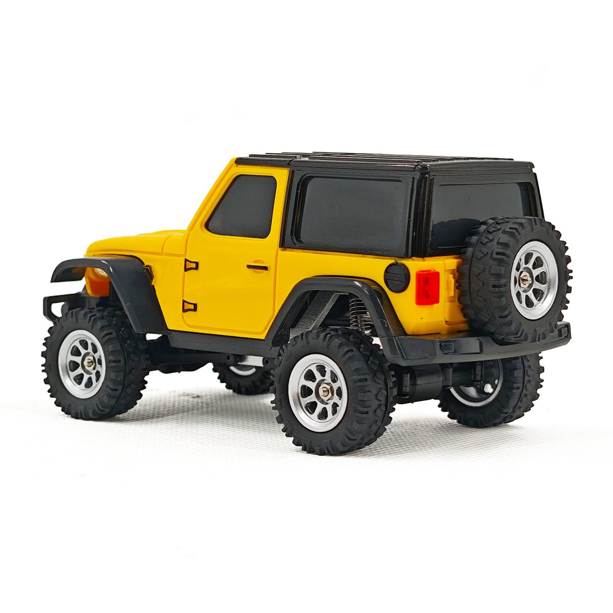 RC Rock Crawler, scala 1/36 4x4 RC Truck Off Road Car, 2.4G 4WD Full Proporzionale All Terrain Climbing Off-Road Vehicle con luci LED realistiche, lunga durata della batteria (RTR/giallo)