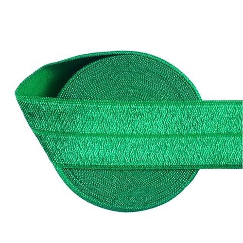 Generic Nine Looms Satin Elastic Band for Sewing 3 Yard 1 25mm Fern Green Roll Spool Shiny Stretchy Ribbon for Hair Tie Headband Dress DIY Sewing Trim (3Y Fern Green)