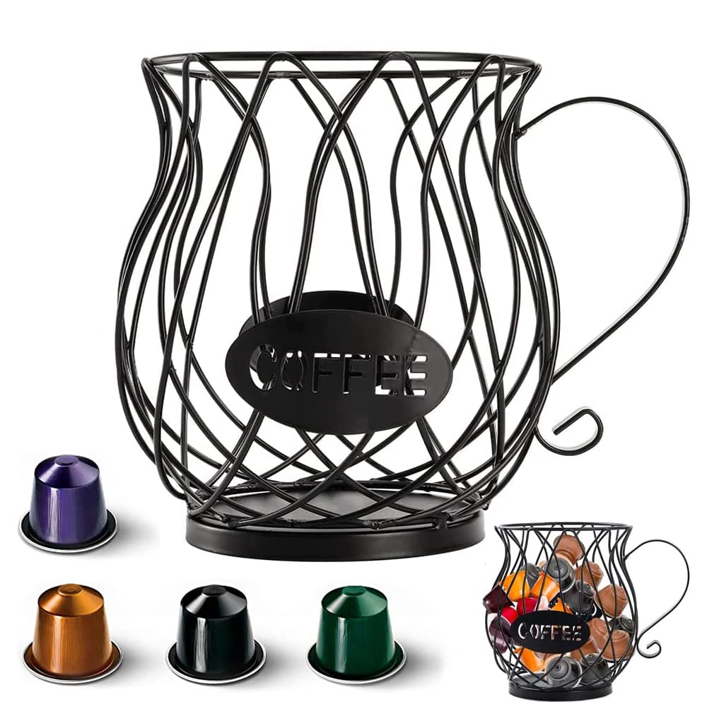 Cestello Portaoggetti per Caffè, Cestello porta Caffè, Cestello Porta Capsule Caffè, Porta Cialde da Caffè, Portaoggetti per Capsule di Caffè per Casa Bar Ristoranti Sala da Tè Hotel (Piccolo)
