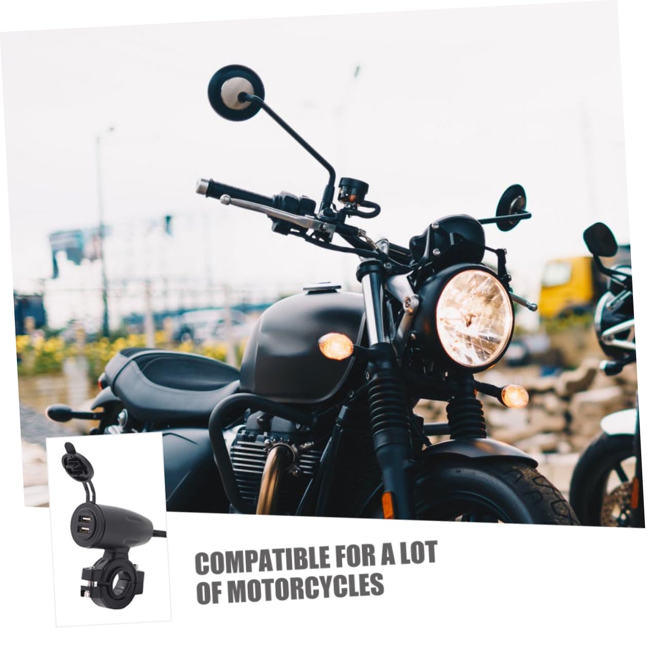 Homoyoyo Motorcycle USB Charger 12v-24v Car Charger 4.8a Fast Charging Waterproof Cover Switch Control 1.2m Cable