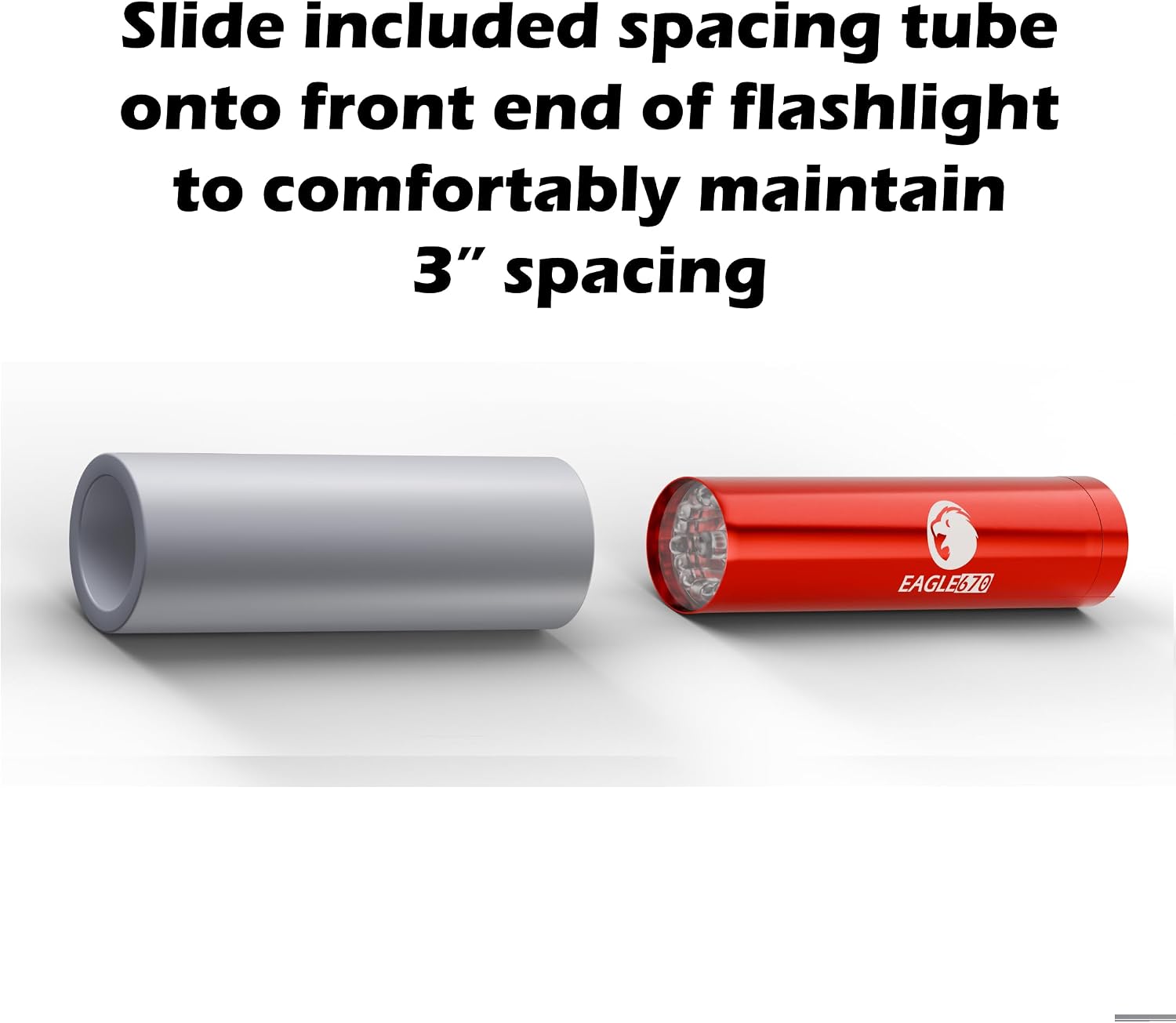 670nm Red Light Therapy for General Wellness | USA Lab Verified 670 nm Flashlight (LED) w/Silicone Spacing Tube | Easy on The Eyes - no Blue Light v4.0 by Eagle670