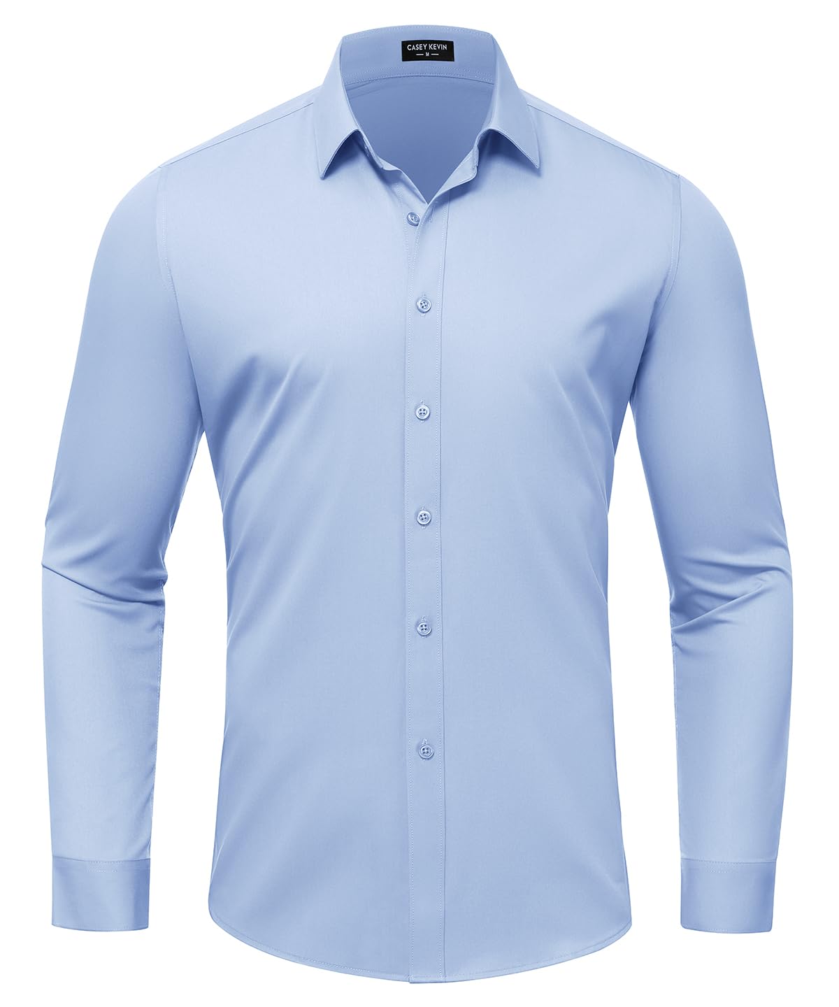 Mauro Kane Camicia Uomo Senza Stirare Maniche Lunghe con Bottoni Fibra di bambù Senza Pieghe Business Elegante Camicie
