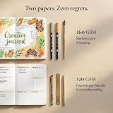 Cuaderno de Cuadrícula de Puntos para Bullet Journal | Cuadernos Diarios A5 para Escritura Personal, Trabajo, Mujeres | Papel Grueso de 160gsm, Tapa Dura, Encuadernación Plana | Cuadernos de 5x7