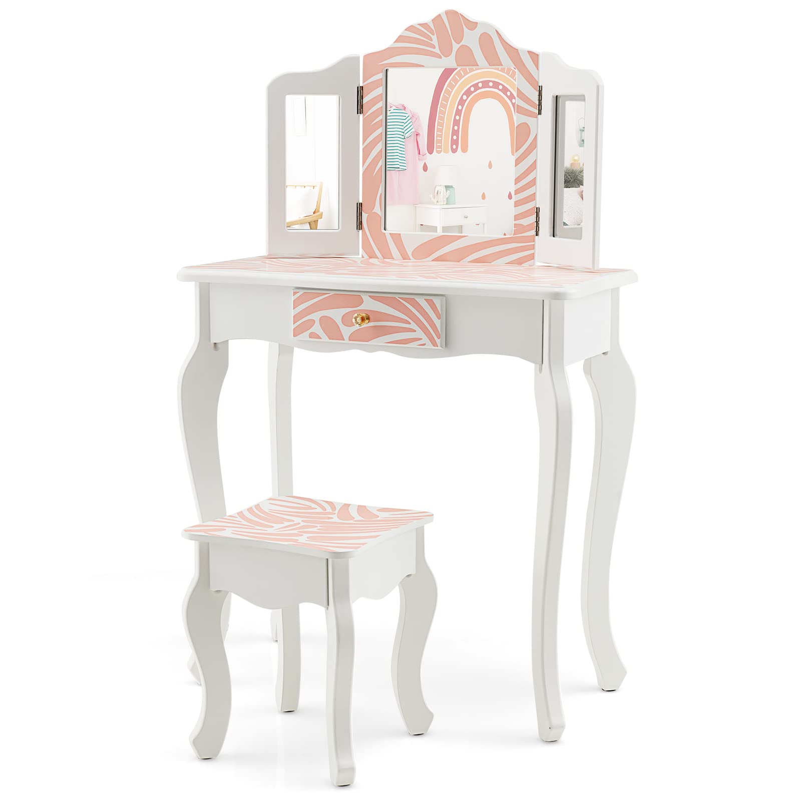 Costway - Roze - Met lades - Kaptafel kopen? | Korting tot 39 Costway - Roze - Met lades - Kaptafel kopen? | Korting tot 39