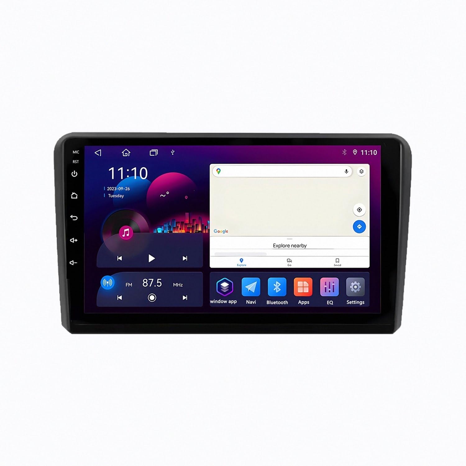 Pantalla Carplay para Audi A3 8P y S3 con Android Auto inalámbrico y GPS 8