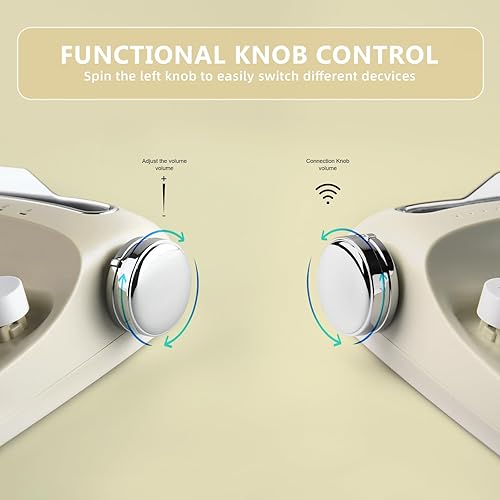 Miniatura 7 de YUNZII Teclado inalámbrico mejorado, estilo máquina de escribir retro con soporte integrado, teclado USB-CBluetooth con bonitas teclas redondas para