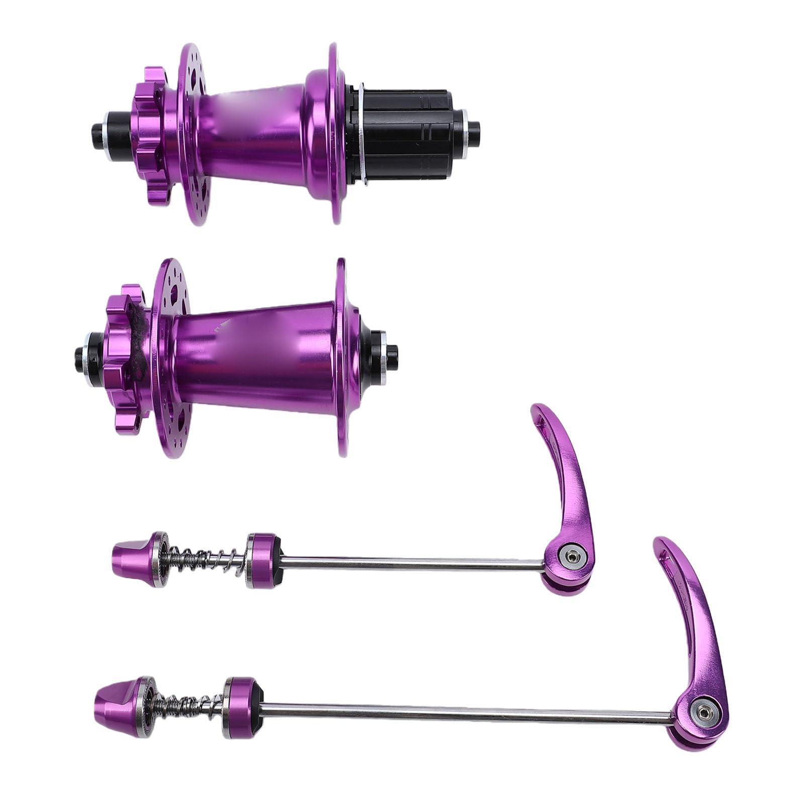 Zestaw Piast 120 Click, Piasta Aluminiowa ze Stopu Aluminium, 32 Otwory, Hamulce Tarczowe, 6 Zapadek, 54 Zęby, łożyska Maszynowe, do Rowerów Górskich 8-12-biegowych, Kolor