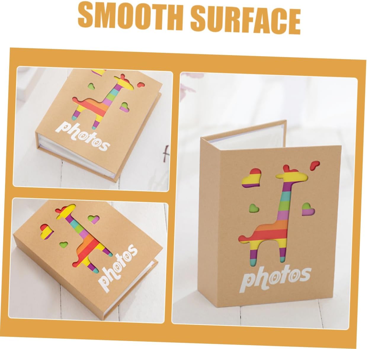 Vaguelly Cute Photo Album Keepsake for Memories Holds Photos Creative Portable and Lightweight for Recording Growth Moments
