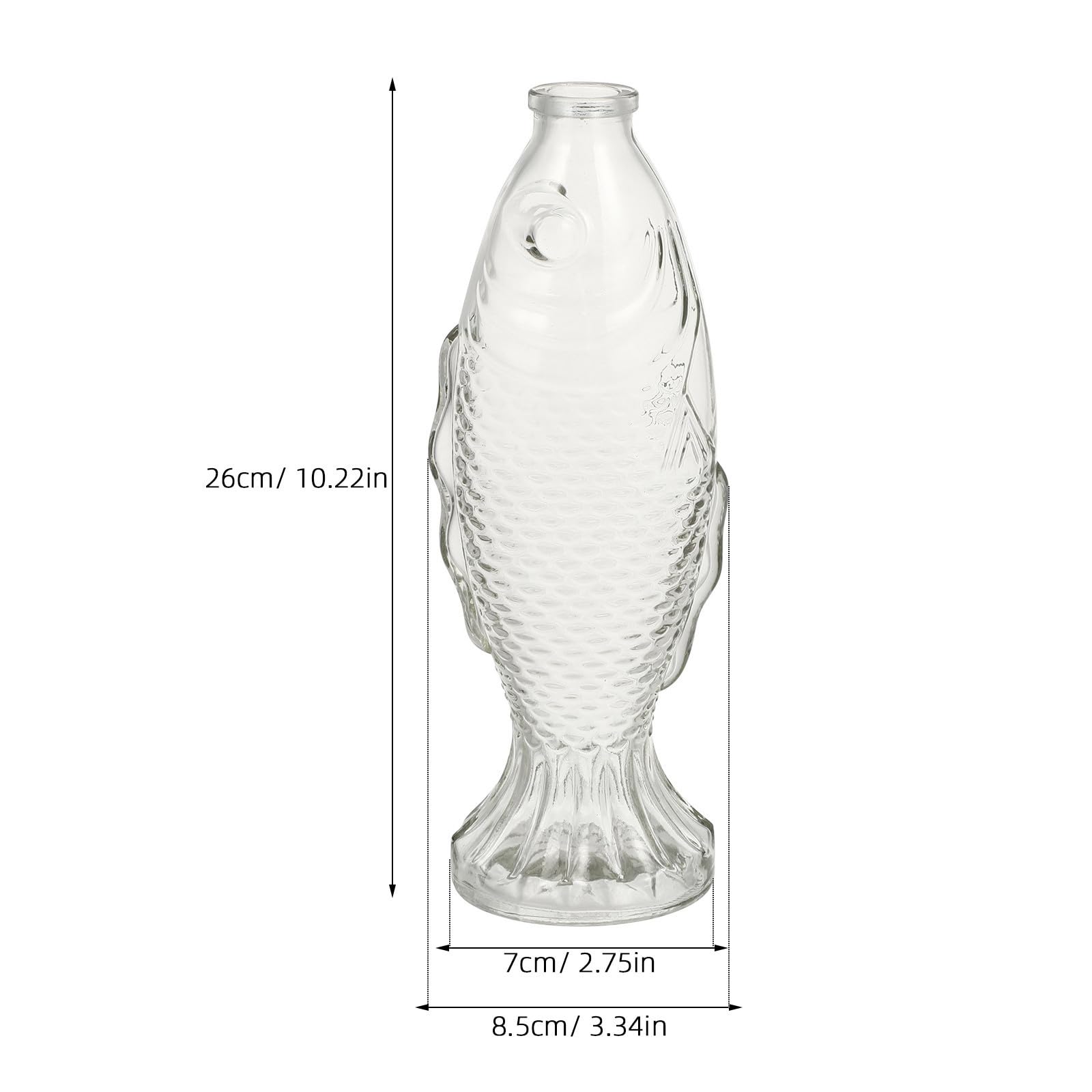 Amazon.co.jp: 魚形ガラス瓶 バブル ドリンクボトル 装飾的な魚の瓶