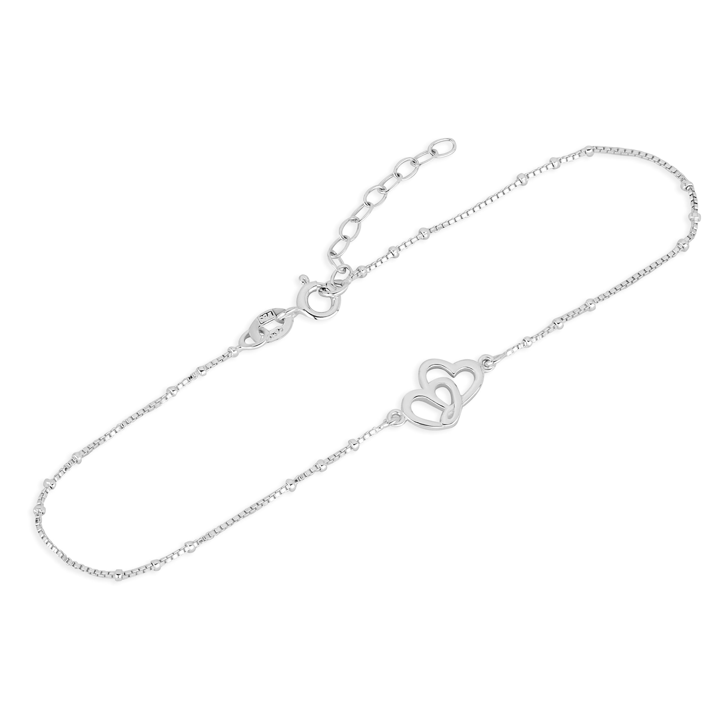 NKlaus Tobillera Fantasía de 23 cm, plata 925, para mujer, 14666, 23 centimeters, Plata