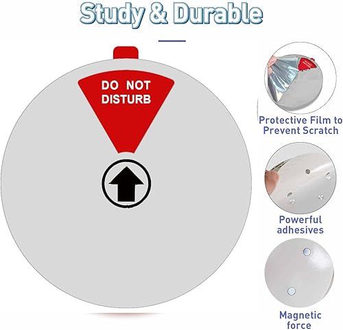 Miniatura 9 de 6 opciones de letreros para puerta de oficina, en una reunión, no molestar, fuera de la oficina, trabajar a distancia, volver pronto, letrero de