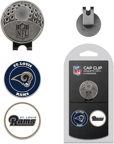 Team Golf NFL Los Angeles Rams Cap Clip With 2 Golf Ball Markers Golf Cap Clip w