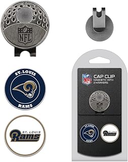 Team Golf NFL Golf Cap Clip with 2 Removable Double-Sided Enamel Magnetic Ball Markers, Attaches Easily to Hats