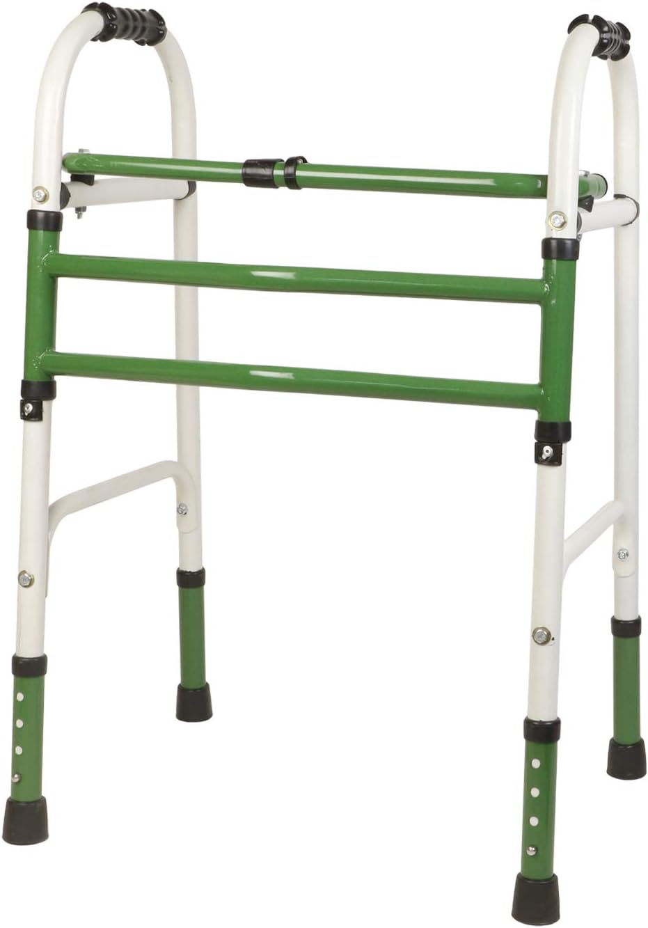 LORCO India Adult Walking Walker Old Age People Patient Walker Portable Light Weight Height Adjustable Foldable Walker for Unisex & Old Age People (Color Green White))