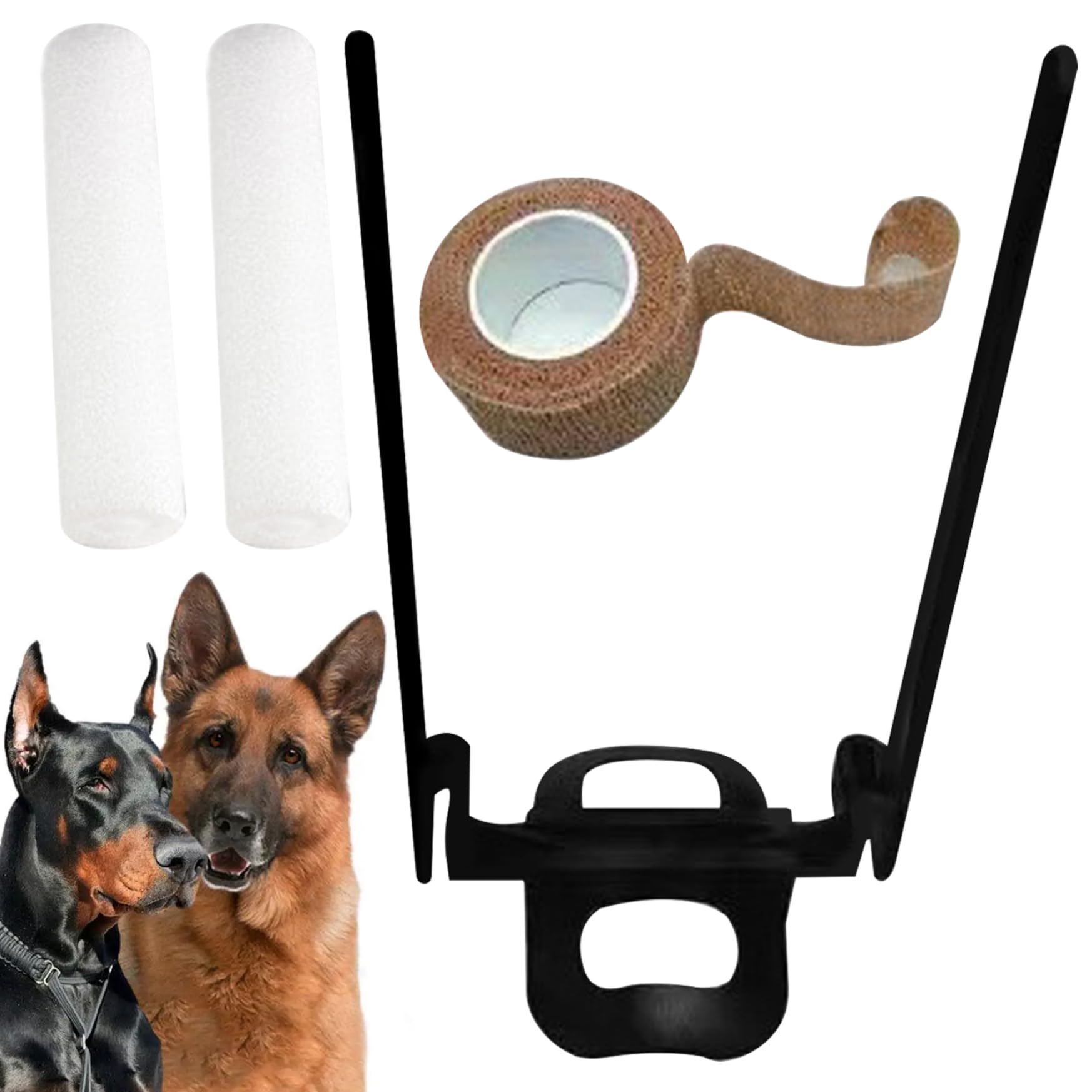 SWEETBIUTI Doberman Ear Posting Kit Adjustable Dog Ear Posting Kit Dog Ear Stand Up Support ABS Dog Ear Eractor Lightweight Crack Resistant Ear Care for Dogs Supplies