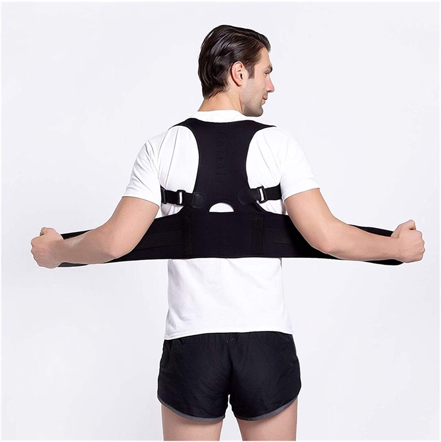 Corrector de Postura magnético Ajustable, corsé, Tirantes para Espalda, cinturón de Espalda, Soporte Lumbar, Corrector Recto para Hombres y Mujeres, Herramientas