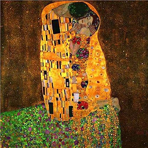 DIY 5D Diamond Painting by Numbers Gustav Klimt Kiss Full Diamond Large Embroidery Home Decor 20x20 inch / 50x50 cm