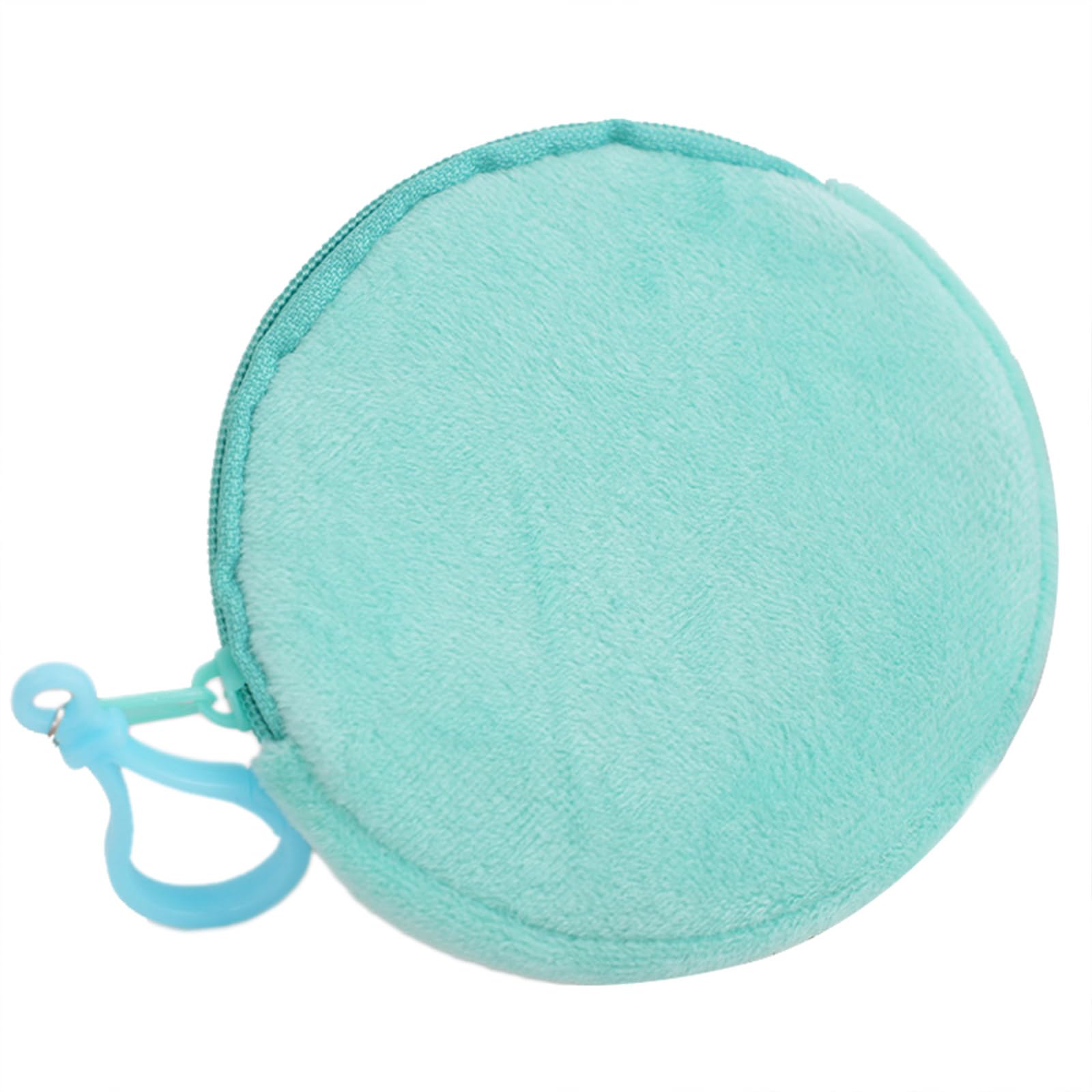 ZEPFJHE Candy Colored Wallet Keychain Colorful Round Coin Purse Keyring Soft Fabric Storage Bag Ornament for Daily Use Round Coin Purse Keyring