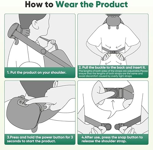 Miniatura 4 de Cerviflex - Masajeador inalámbrico 4D Shiatsu, alivio profundo de tejido con calor, masajeador de cuello inalámbrico 4D con forma de mano, con una