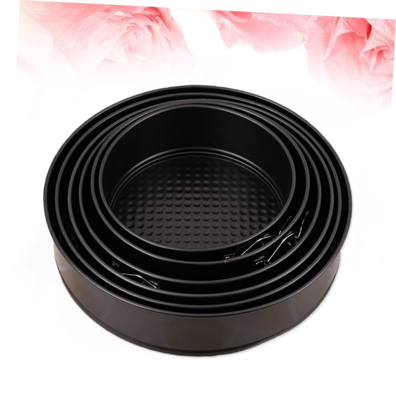 Alipis 6pièce Moules à Gâteaux Ronds Antiadhésifs Avec Fond Nid Abeille Pour Pâtisserie Maison Et Fête