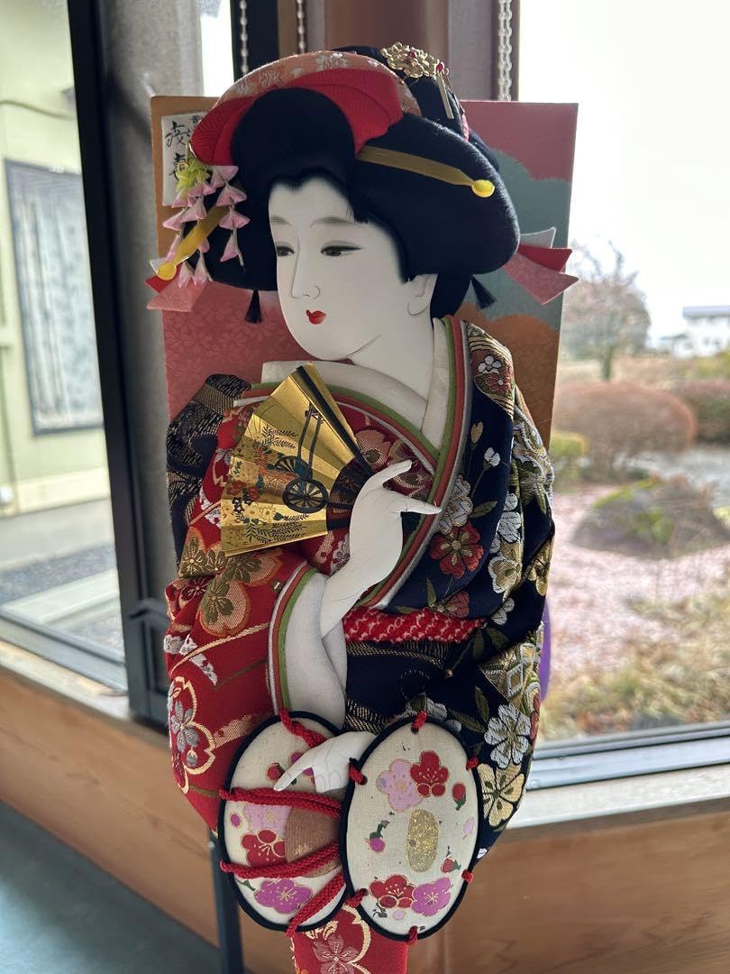 Amazon | 押絵羽子板セット 季節 年中行事 正月 羽子板 羽子板台