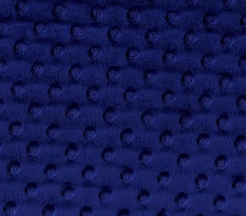 Minky - Puntos de tela para hoyuelos, color azul marino, 60 pulgadas de ancho, vendido por The Yard