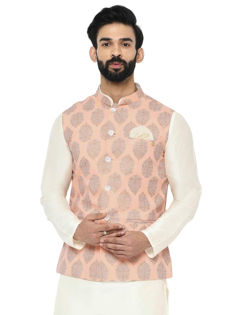 kisah Nehru Jacket for Men – Modi Jacket | Ethnic & Formal Waist Coat for Weddings, Parties & Office Wear-picture-15