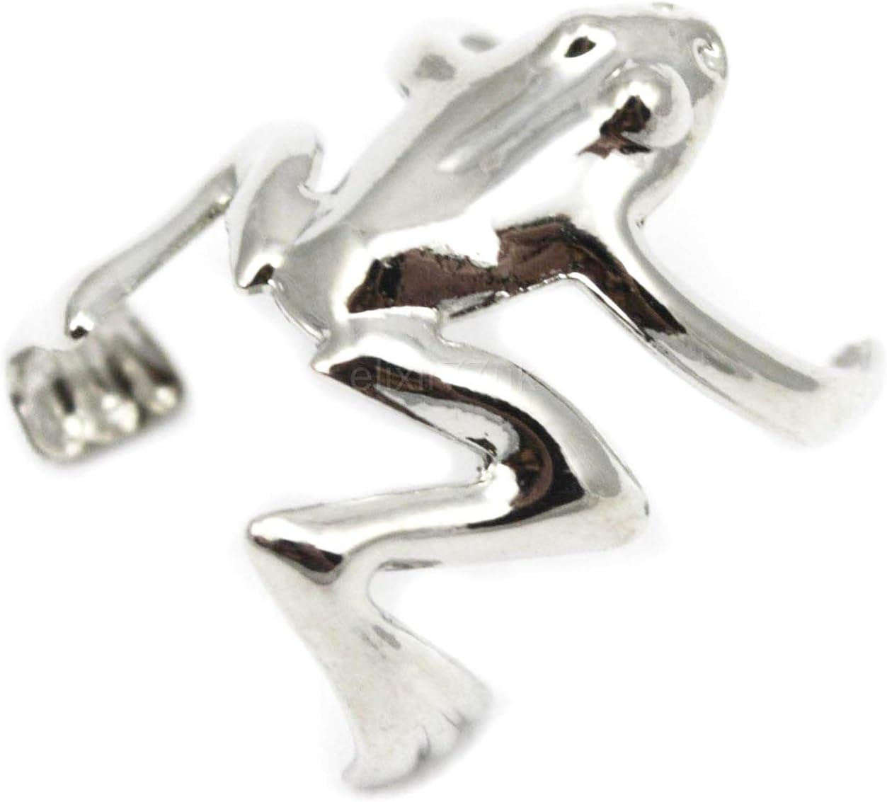 Silver Colour Frog Ear Cuff Clip On Wrap Cartilage Upper Helix Non Pierced Earring UK SELLER