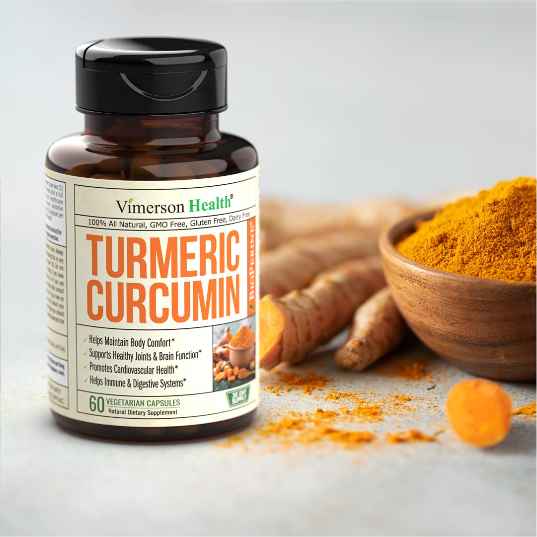 Turmeric Curcumin with BioPerine Black Pepper Extract Natural Joint
