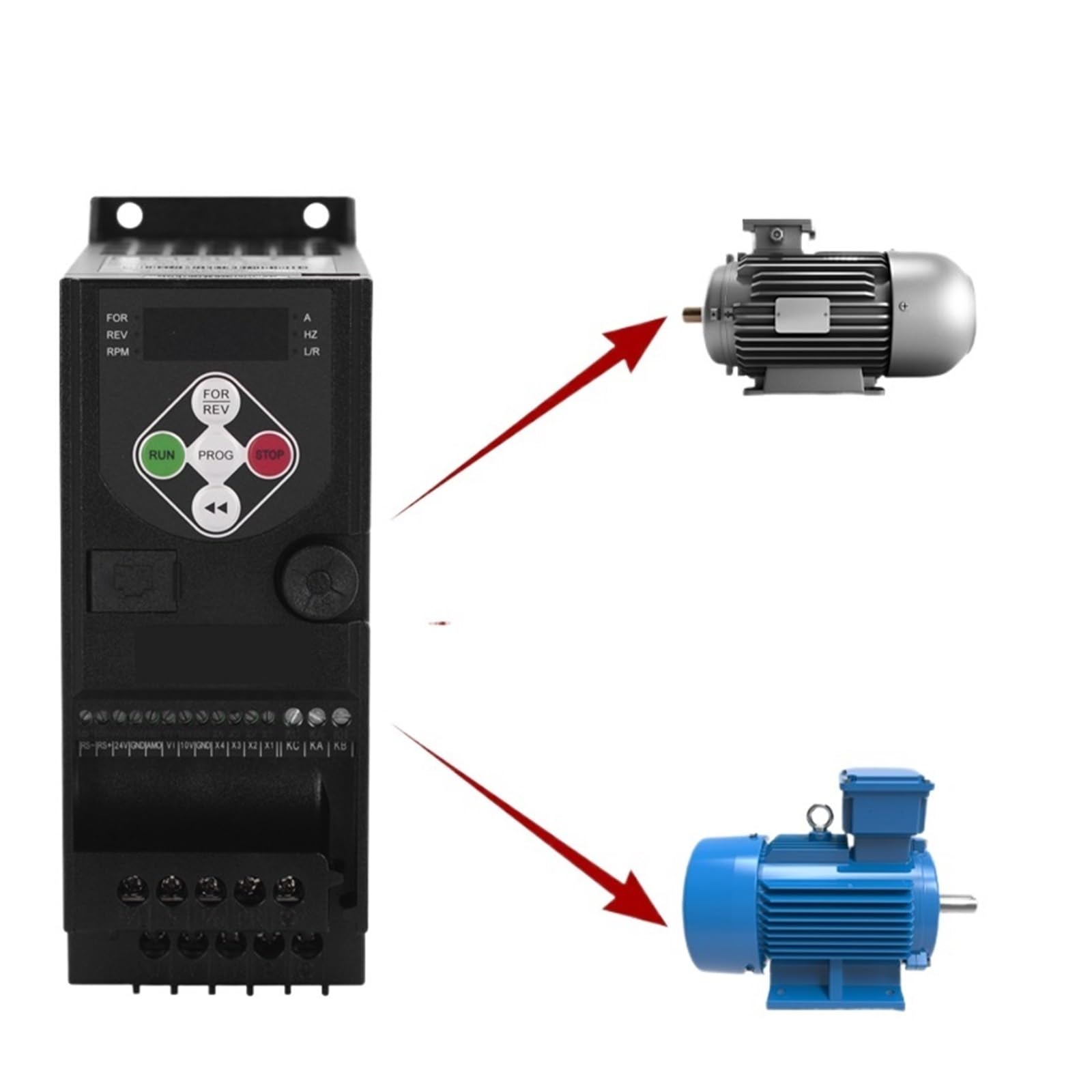 VFD Frequenzumrichter, 220/380 VFD 0,75 KW 1,5 KW 2,2 KW 4KW 3 Phase Vector Frequenz Konverter Einstellbare schwindigkeit Stick Variator Frequenz Inverte(3HP 2.2KW,1PH-3PH)