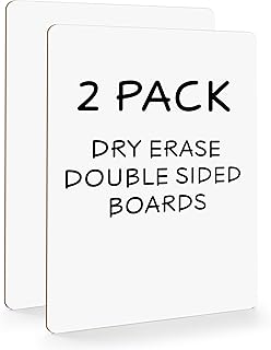 Scribbledo 2 Pack 9x12 Inch Small White Board and Mini Dry Erase Board Handheld